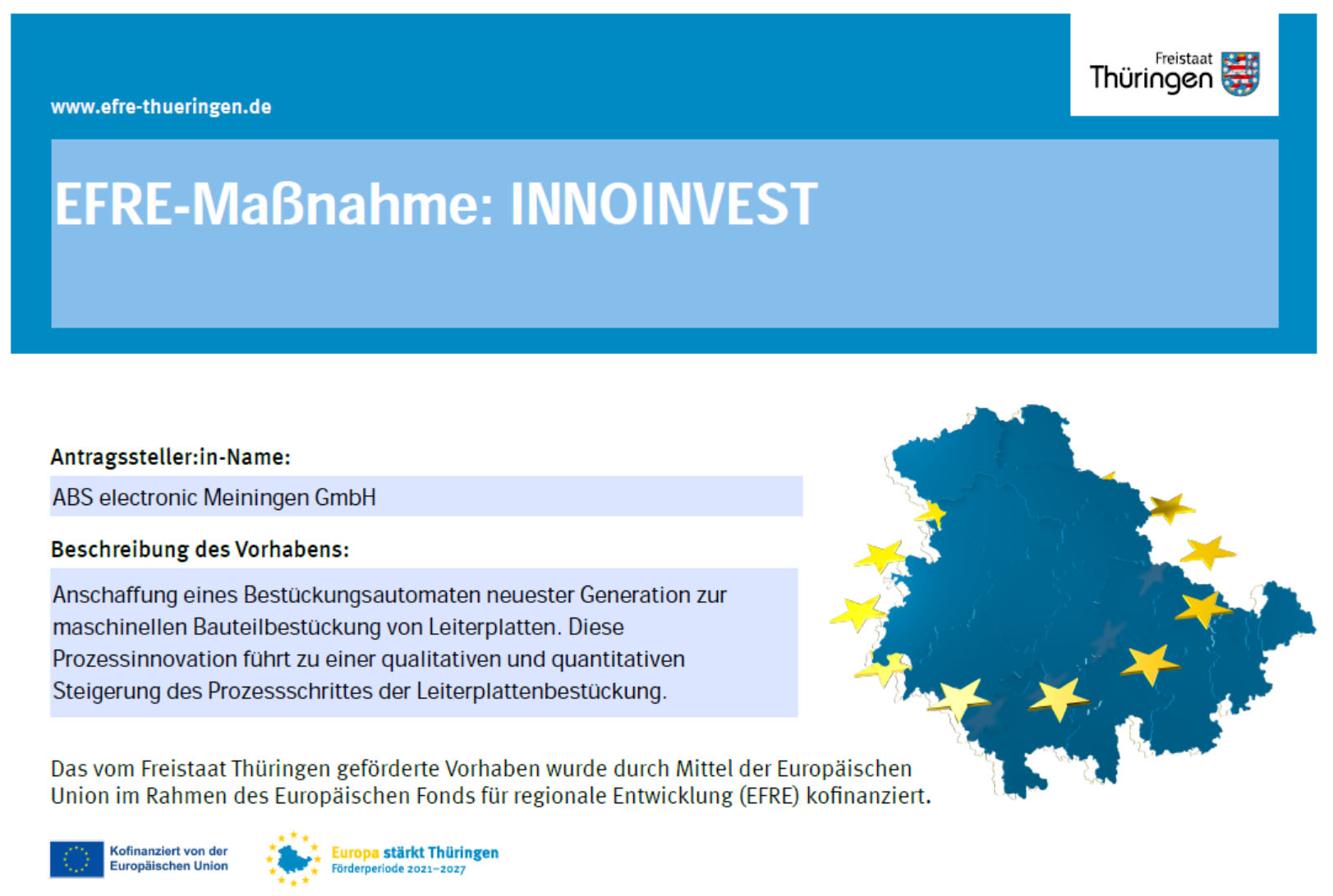 EU-Förderung Plakat